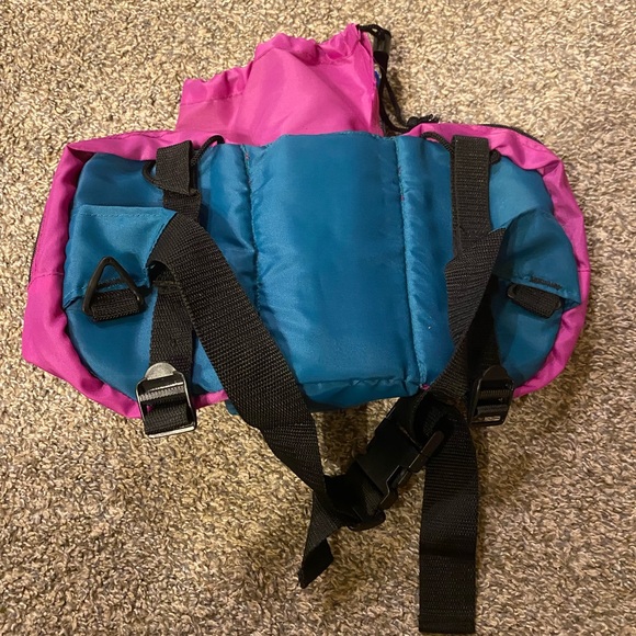 Vintage 90s American Camper Hiking Hip Fanny Pack Water Bottle Holder Nylon - Picture 2 of 2